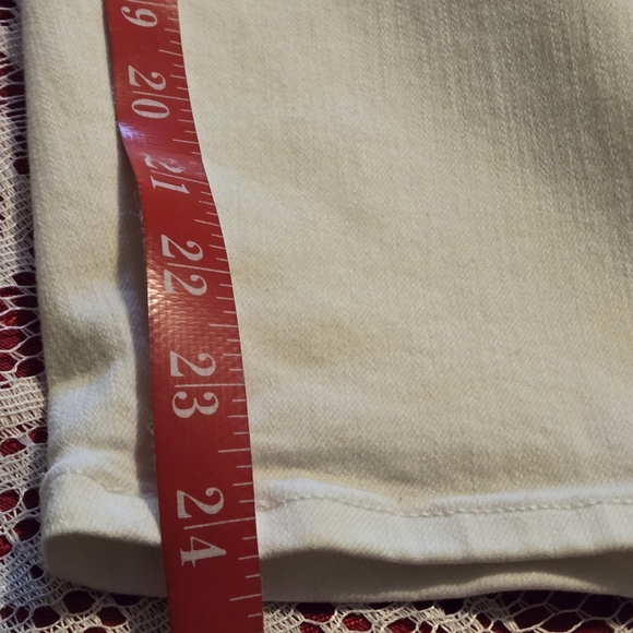 Talbots Women's 18 Eggshell White High Waist Jegging Crop 5 Pockets Modern Chic - Picture 15 of 16